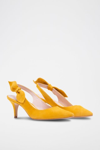 Sapatos de salto em nobuck Amarelo - Amarelo