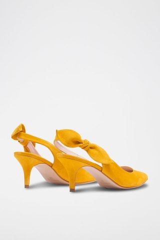Sapatos de salto em nobuck Amarelo - Amarelo