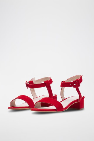 Sandálias de salto em nobuck Vermelho - Vermelho