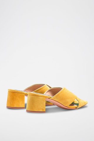 Mules de salto em nobuck Amarelo - Amarelo