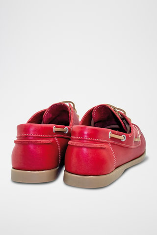 Sapatos de vela em couro - Vermelho