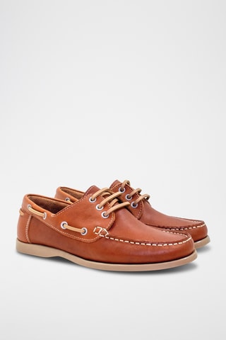 Sapatos de vela em couro - Castanho