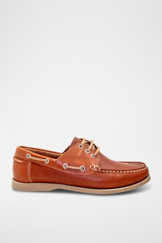 Sapatos de vela em couro - Castanho