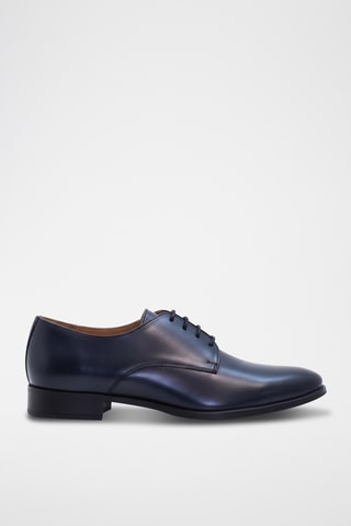 Derbies em couro napa - Azul-marinho