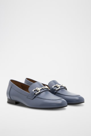 Mocassins em couro - Azul