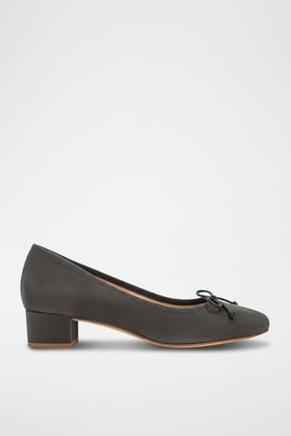 Sapatos de salto em couro - Bege