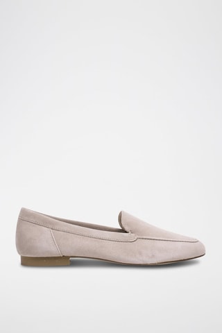 Mocassins em nobuck Nude - Nude