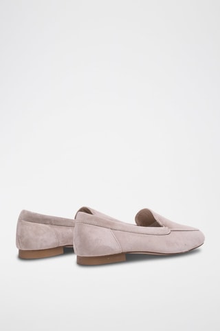 Mocassins em nobuck Nude - Nude