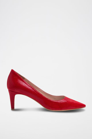 Sapatos de salto em couro Vermelho - Vermelho