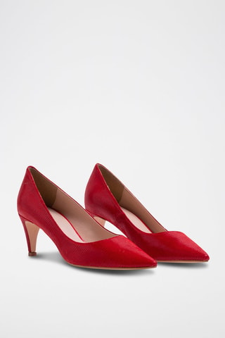 Sapatos de salto em couro Vermelho - Vermelho