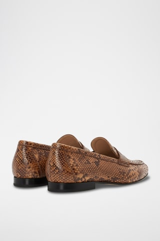 Mocassins em couro - Castanho
