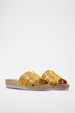 Chinelos de couro Amarelo - Amarelo
