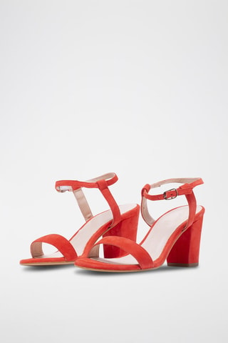 Sandálias de salto em nobuck Vermelho - Vermelho