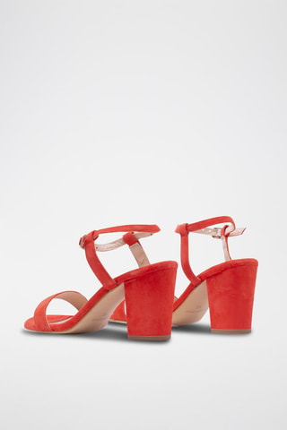 Sandálias de salto em nobuck Vermelho - Vermelho