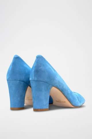 Sapatos de salto em nobuck - Azul