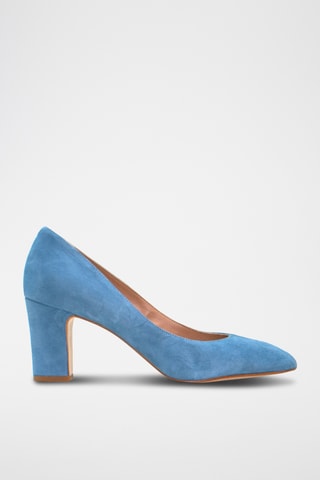 Sapatos de salto em nobuck - Azul