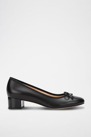 Sapatos de salto em couro - Preto