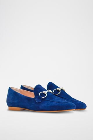 Mocassins em nobuck - Azul