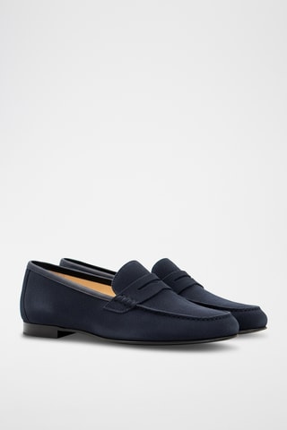 Mocassins em nobuck - Azul
