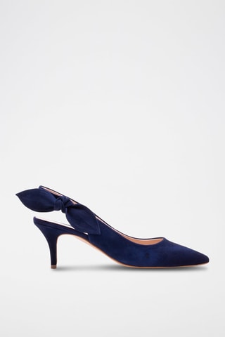 Sapatos de salto em nobuck Azul-marinho - Azul-marinho