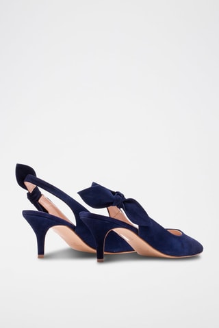 Sapatos de salto em nobuck Azul-marinho - Azul-marinho