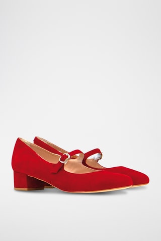 Babies de salto em nobuck - Laranja