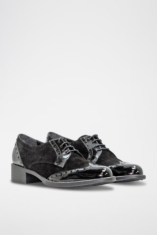 Derbies em couro - Preto