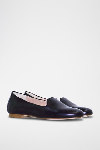 Slippers em couro - Preto