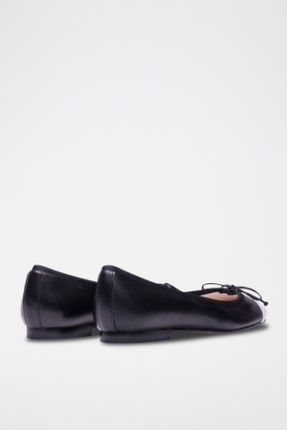 Sabrinas de couro Preto - Preto e branco