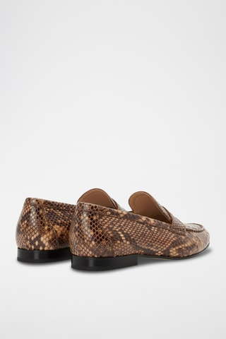 Mocassins em couro - Castanho