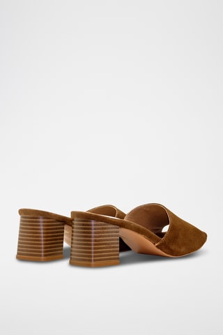Mules de salto em nobuck. - Verde