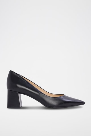 Sapatos de salto em couro napa Preto - Preto