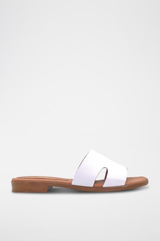 Mules em couro - Branco