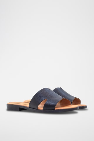 Mules em couro - Preto