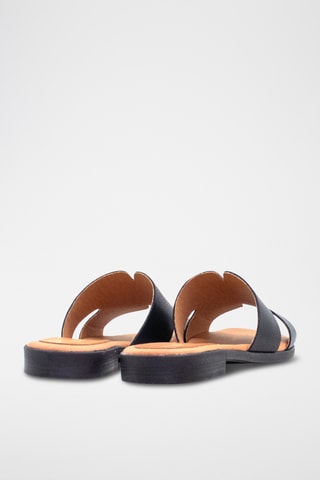 Mules em couro - Preto