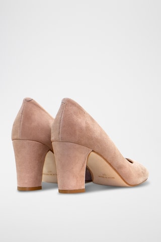 Sapatos de salto em nobuck - Nude