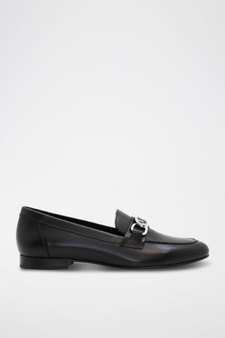 Mocassins em couro napa - Preto - Preto