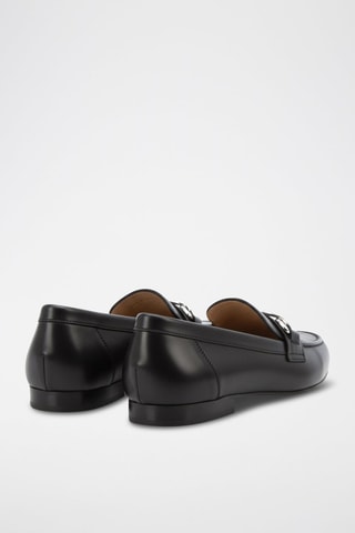 Mocassins em couro napa - Preto - Preto