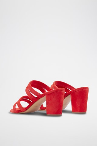 Mules de salto em nobuck Vermelho - Vermelho