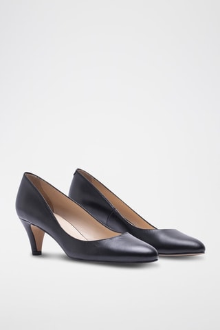 Sapatos de salto em couro Preto - Preto