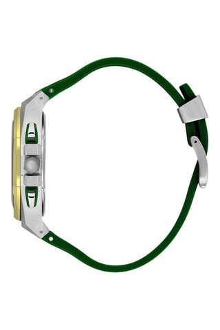 Relógio de silicone - Cronógrafo - Verde e dourado