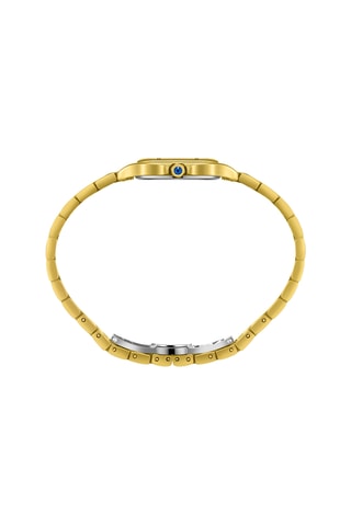 Relógio de quartzo em aço - Dourado e branco