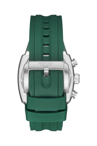 Relógio de quartzo em silicone - Verde e preto