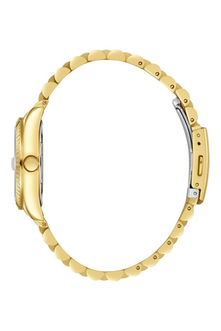 Relógio de quartzo em aço - Dourado e branco