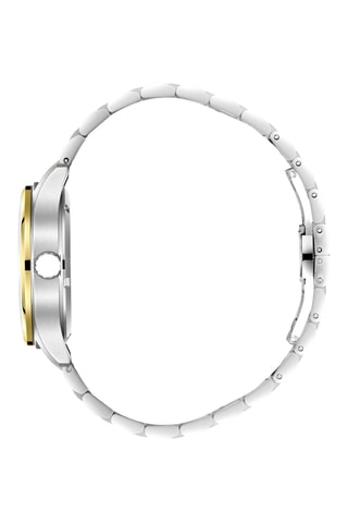 Relógio automático de aço - Prateado e dourado
