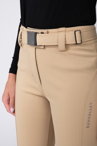 Pantalón slim fit de esquí Softshell Izalys - Beige - Sun Valley