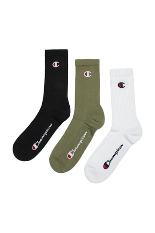 3 pares de calcetines - Caqui y blanco - Champion
