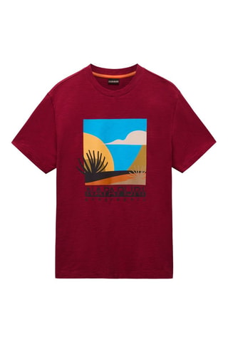 Camiseta S Arbia - Burdeos jaspeado - Napapijri