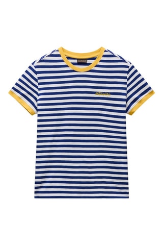 Camiseta S Baie - Azul marino y blanco - Napapijri