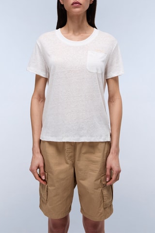 Camiseta de lino S Ete - Blanco - Napapijri